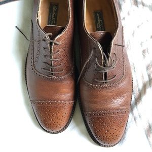 Vintage Salvatore Ferragamo brown brogues